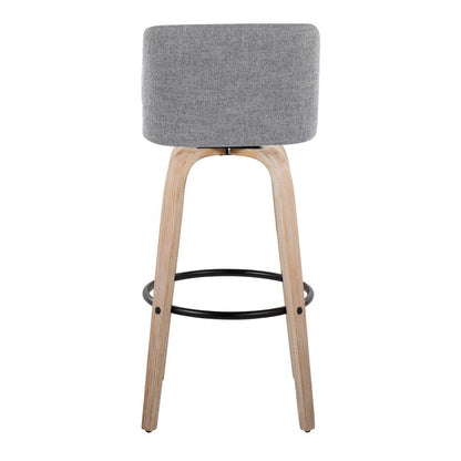 Grey Toriano 30" Fixed-Height Barstool - Set of 2