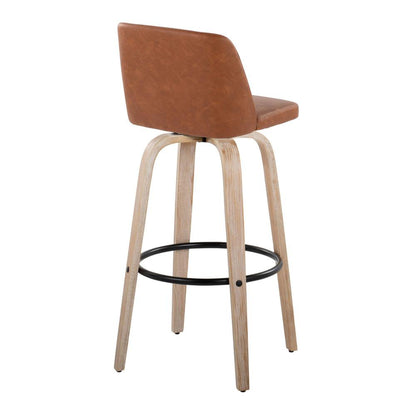 Beige Toriano 30" Fixed-Height Barstool - Set of 2