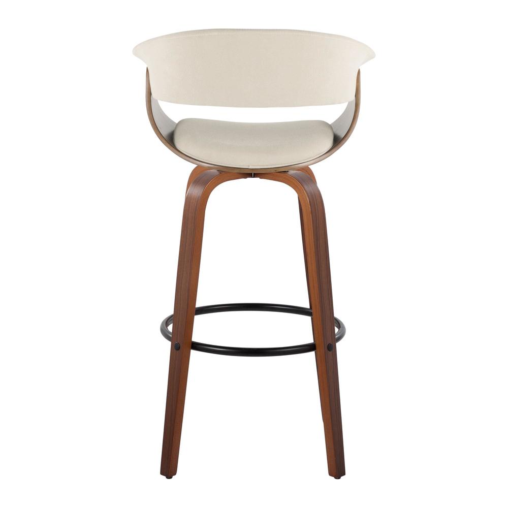 Beige Vintage Mod 30" Fixed-Height Barstool - Set of 2