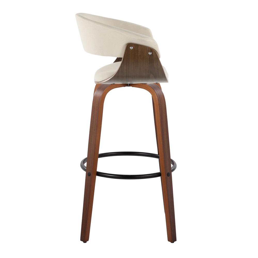 Beige Vintage Mod 30" Fixed-Height Barstool - Set of 2