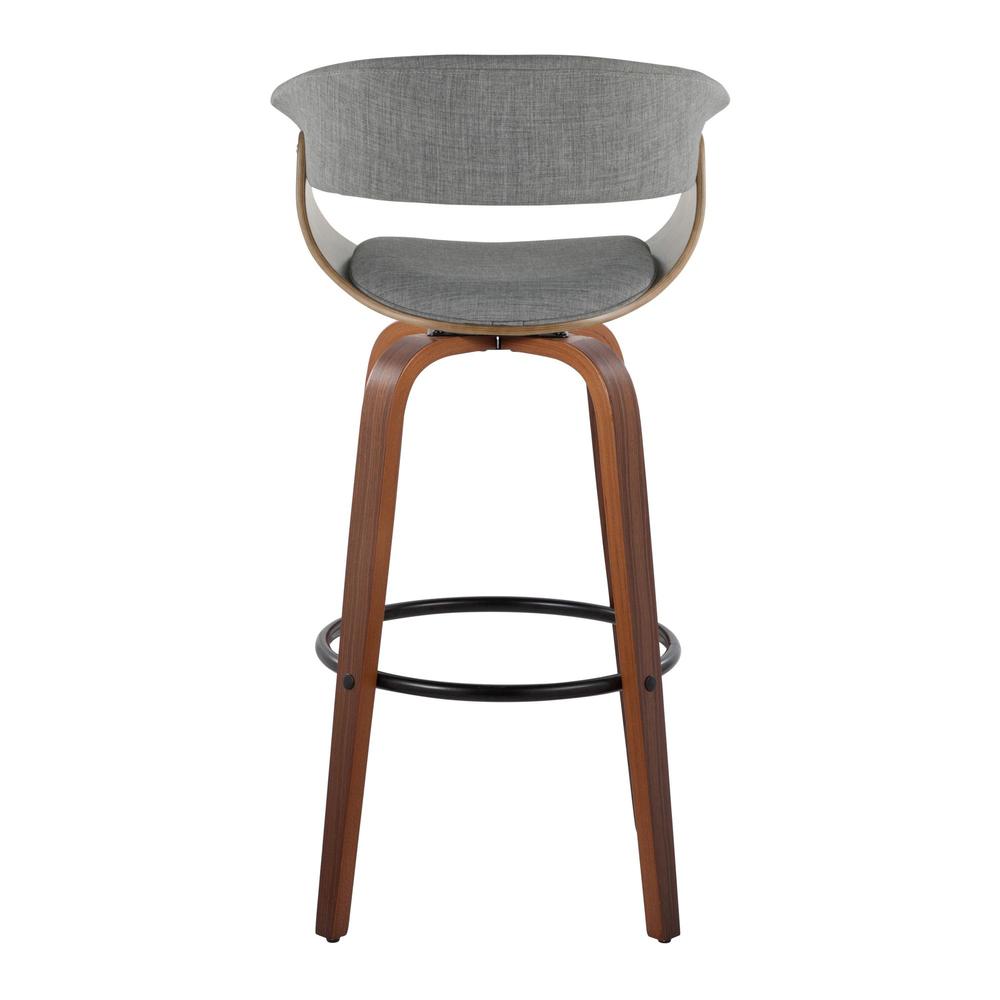 Grey Vintage Mod 30" Fixed-Height Barstool - Set of 2