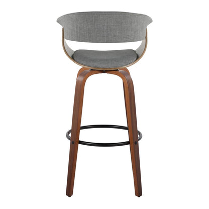 Grey Vintage Mod 30" Fixed-Height Barstool - Set of 2