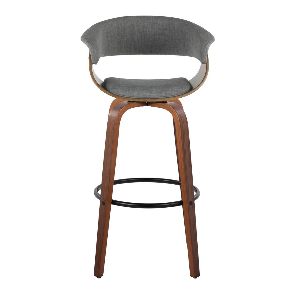 Grey Vintage Mod 30" Fixed-Height Barstool - Set of 2