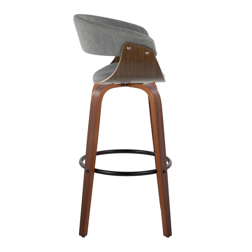 Grey Vintage Mod 30" Fixed-Height Barstool - Set of 2