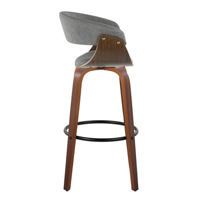 Grey Vintage Mod 30" Fixed-Height Barstool - Set of 2