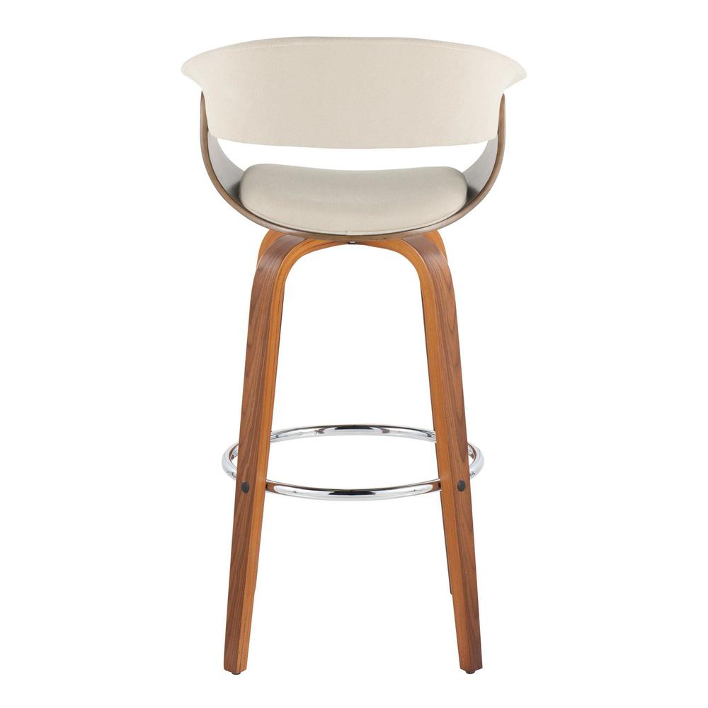 Beige Vintage Mod 30" Fixed-Height Barstool - Set of 2