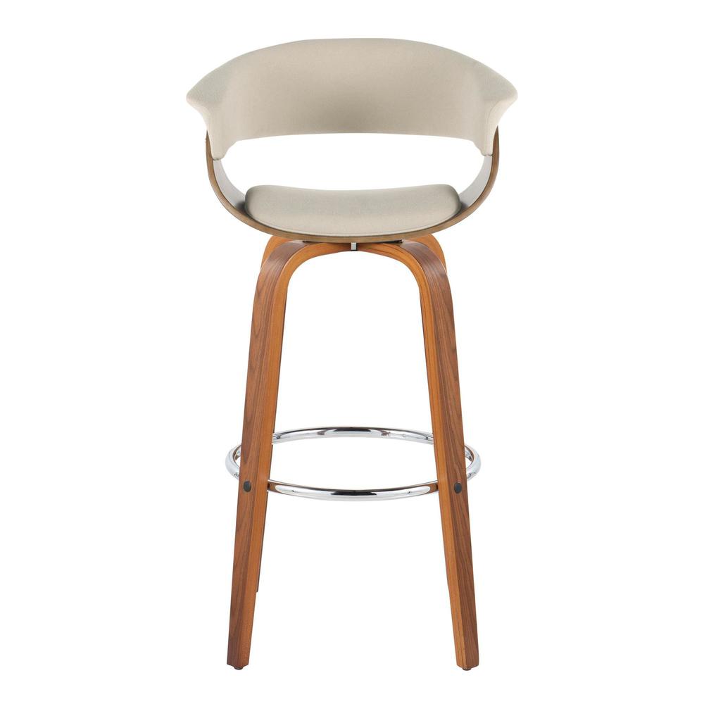 Beige Vintage Mod 30" Fixed-Height Barstool - Set of 2