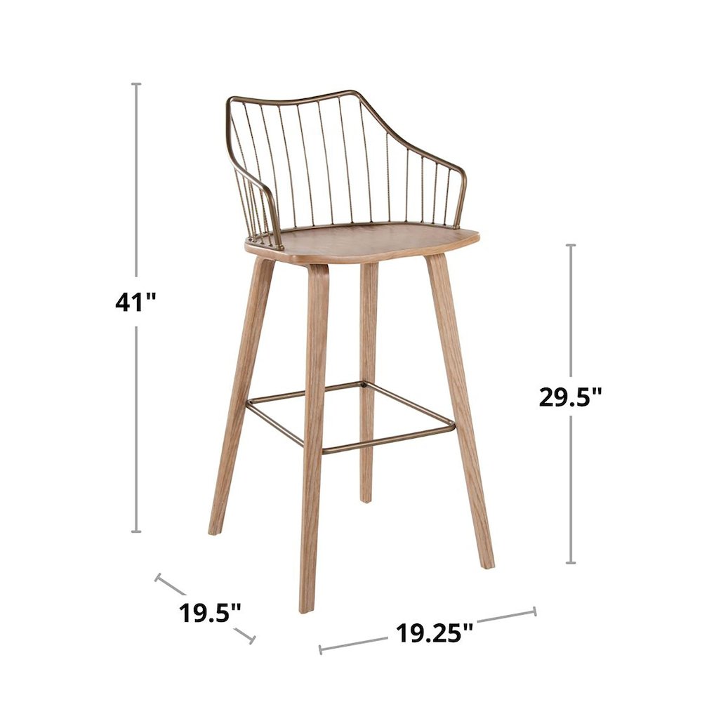 Winston 30" Fixed-Height Barstool