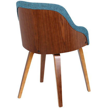 Walnut, Teal Bacci Chair