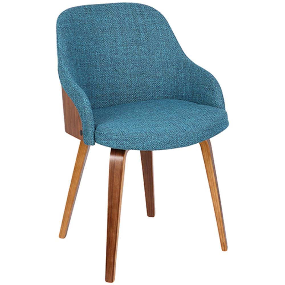 Walnut, Teal Bacci Chair