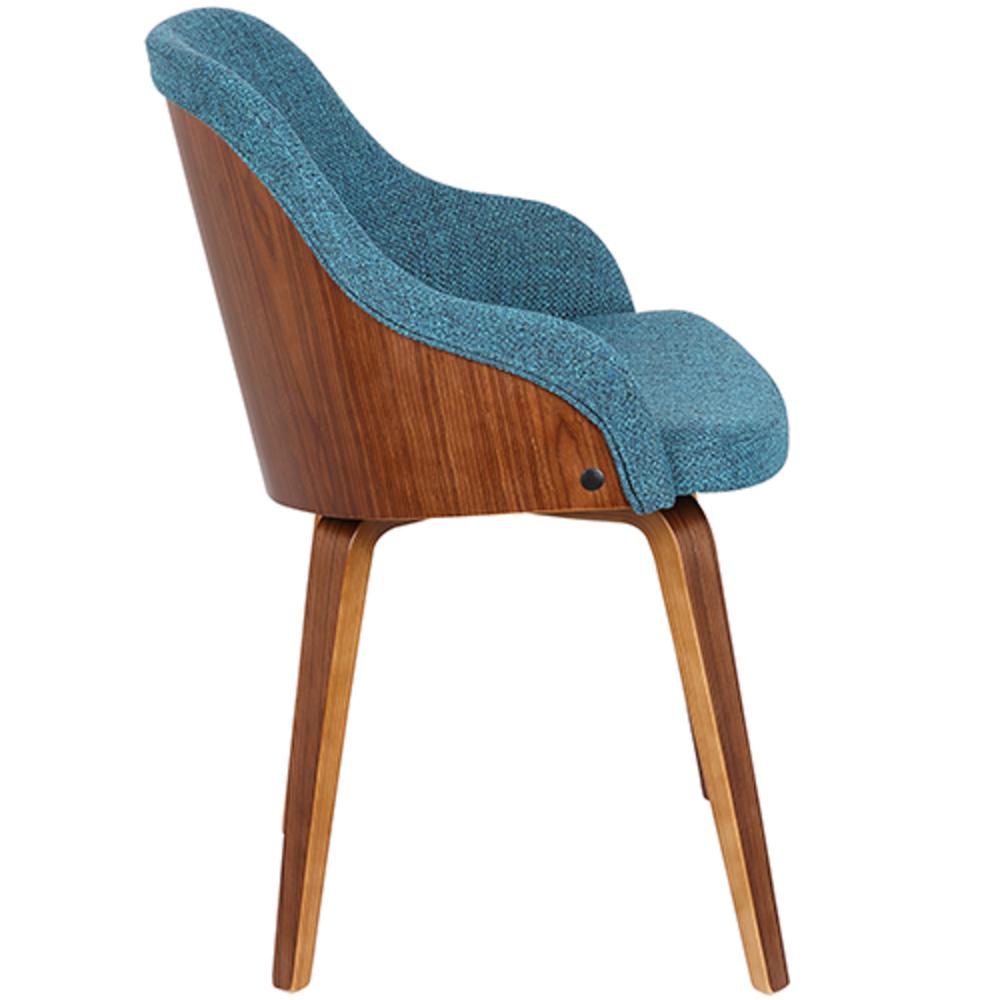 Walnut, Teal Bacci Chair