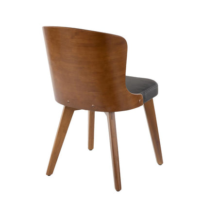 Walnut Bamboo, Black PU Bocello Chair