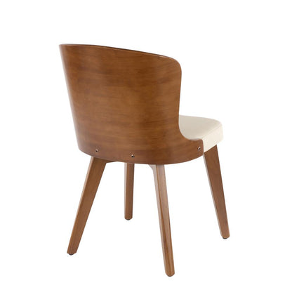 Walnut Bamboo, Cream PU Bocello Chair