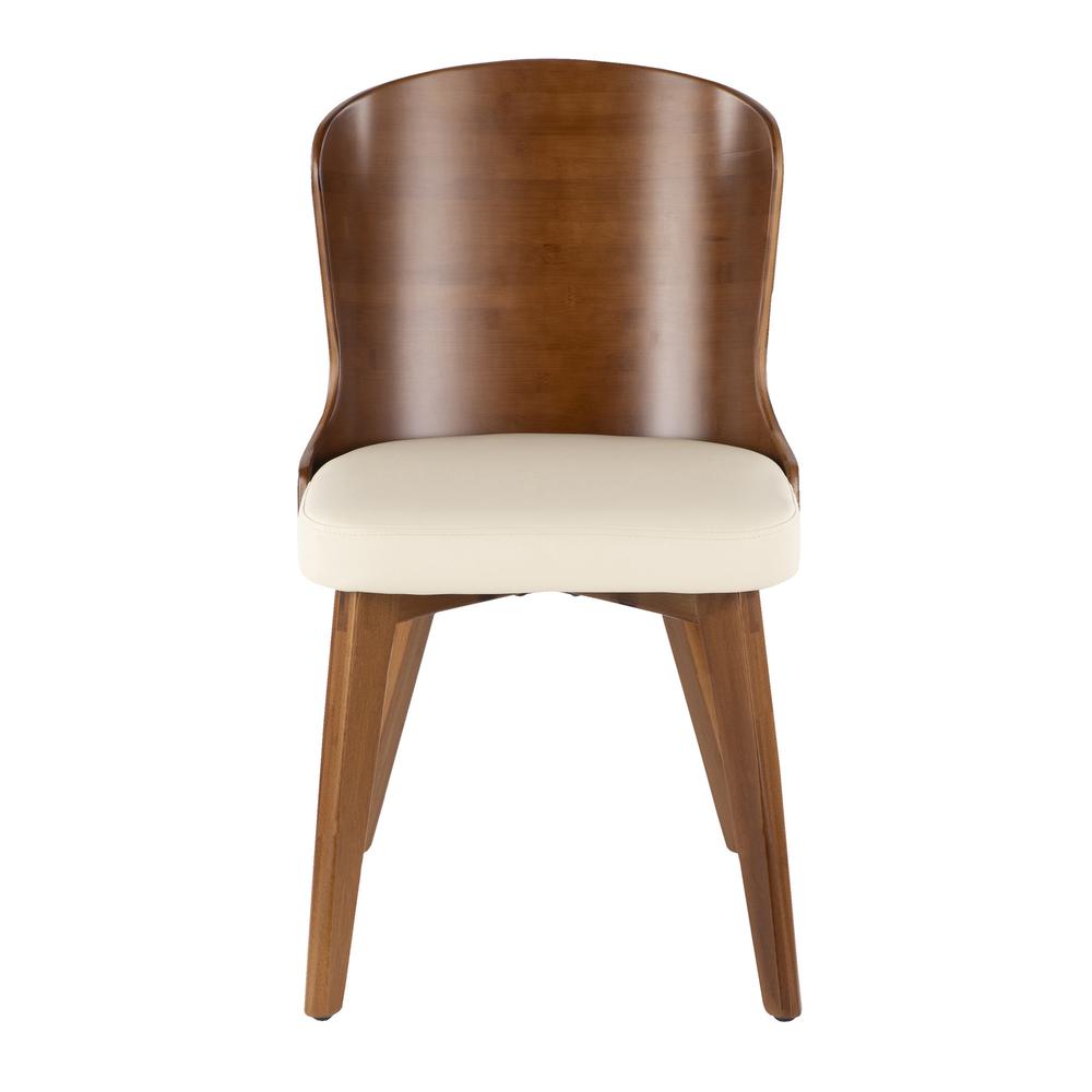 Walnut Bamboo, Cream PU Bocello Chair