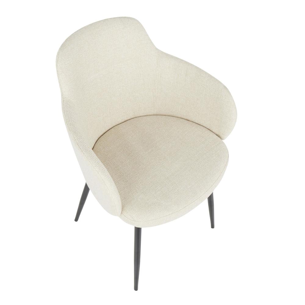 Black Metal, Cream Noise Fabric Boyne Chair