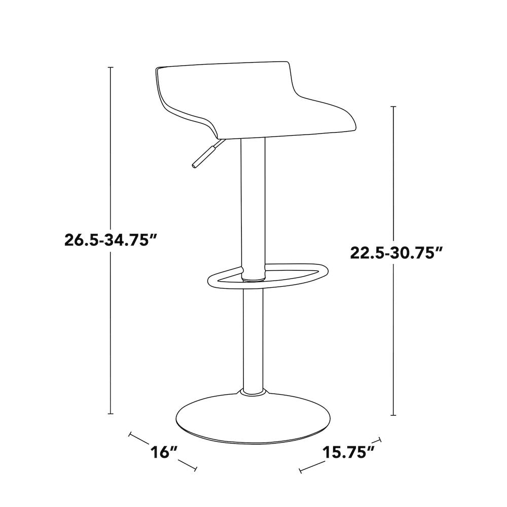 Ale Adjustable Barstool - Set of 3