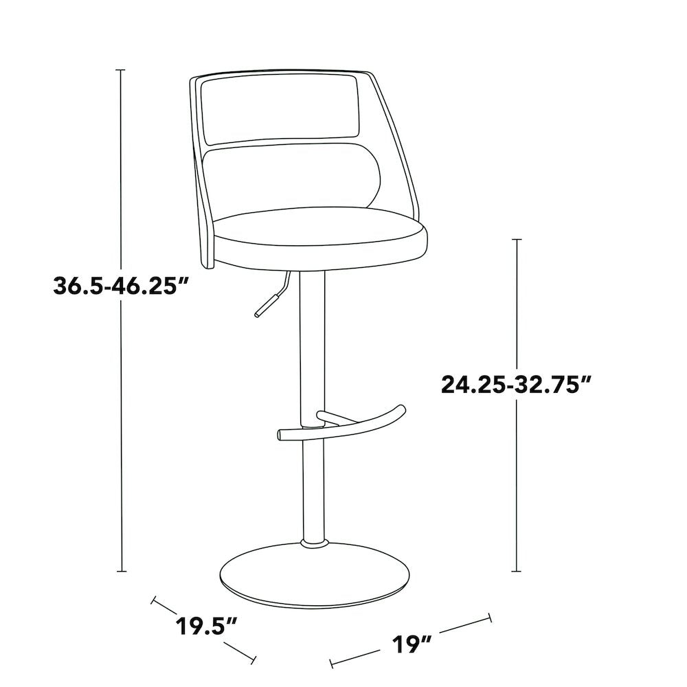 Cecina Adjustable Barstool - Set of 2