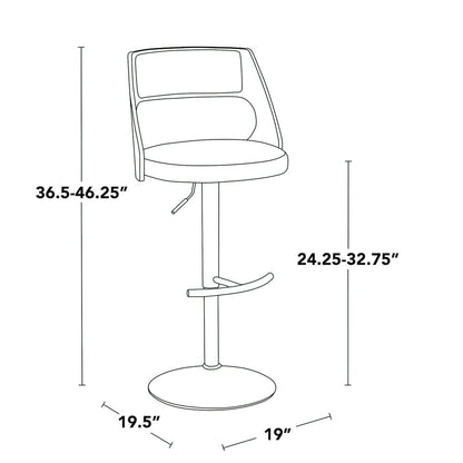 Cecina Adjustable Barstool - Set of 2