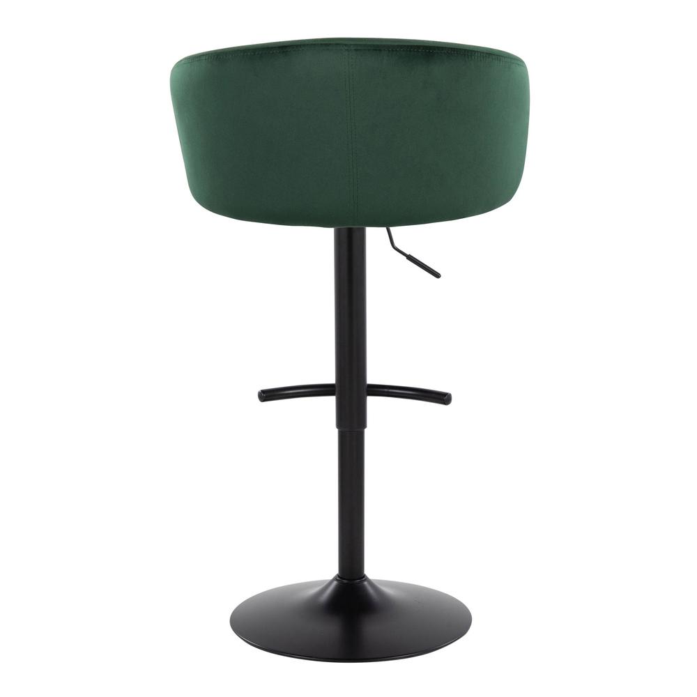 Black Metal, Green Velvet Claire Adjustable Barstool – Set of 2