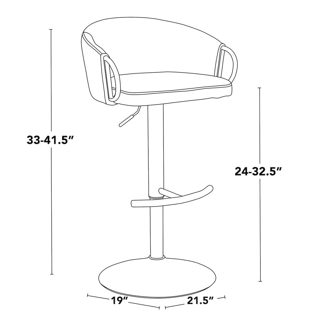Claire Adjustable Barstool - Set of 2