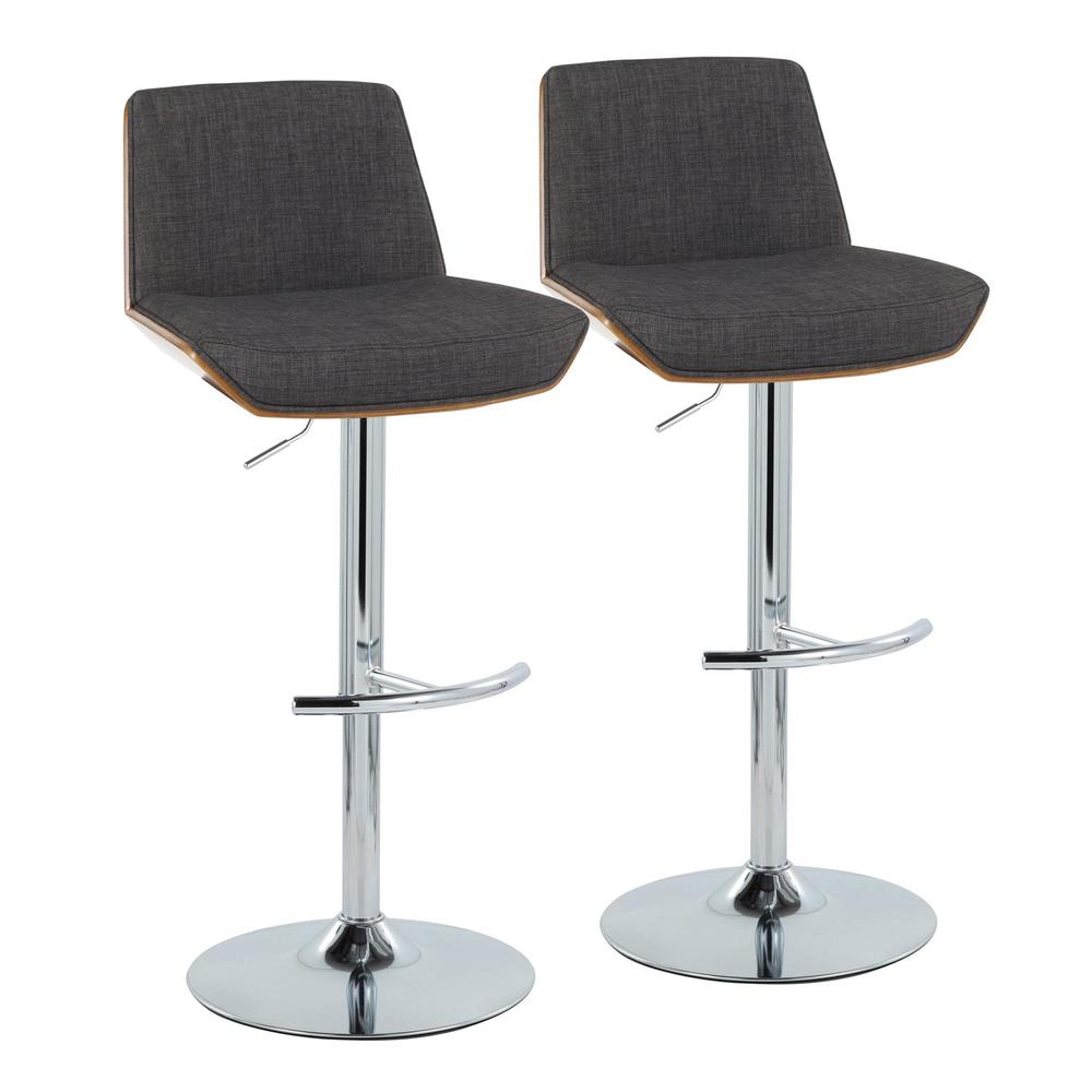 Grey Corazza Adjustable Barstool - Set of 2