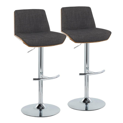 Grey Corazza Adjustable Barstool - Set of 2