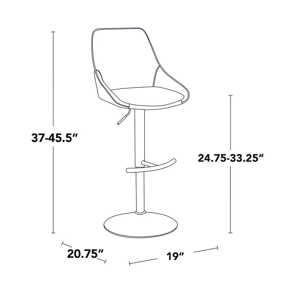 Diana Adjustable Barstool - Set of 2