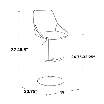 Diana Adjustable Barstool - Set of 2
