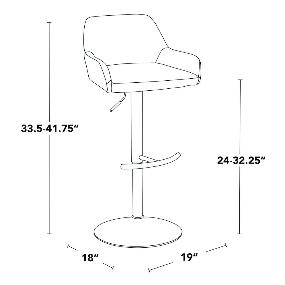 Daniella Adjustable Barstool - Set of 2
