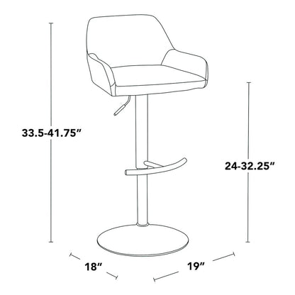Daniella Adjustable Barstool - Set of 2