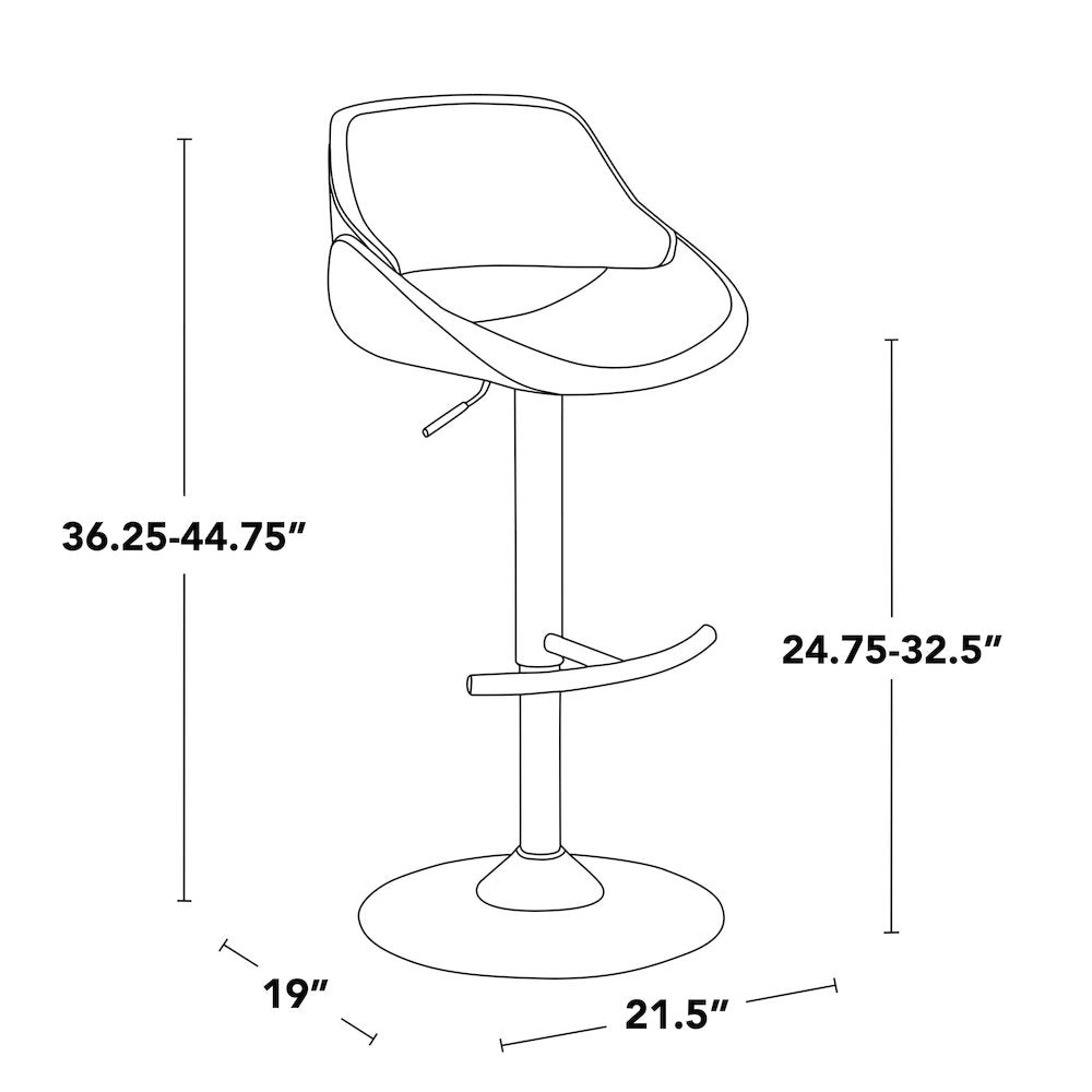 Fabrico Adjustable Barstool - Set of 2