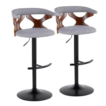 Grey Gardenia Adjustable Barstool - Set of 2