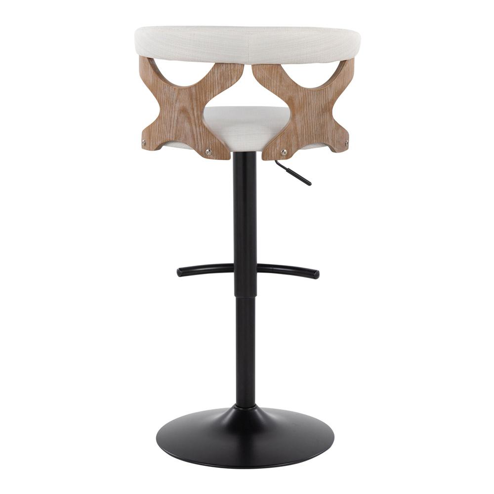 White Gardenia Adjustable Barstool - Set of 2