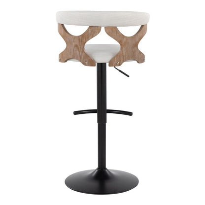 White Gardenia Adjustable Barstool - Set of 2