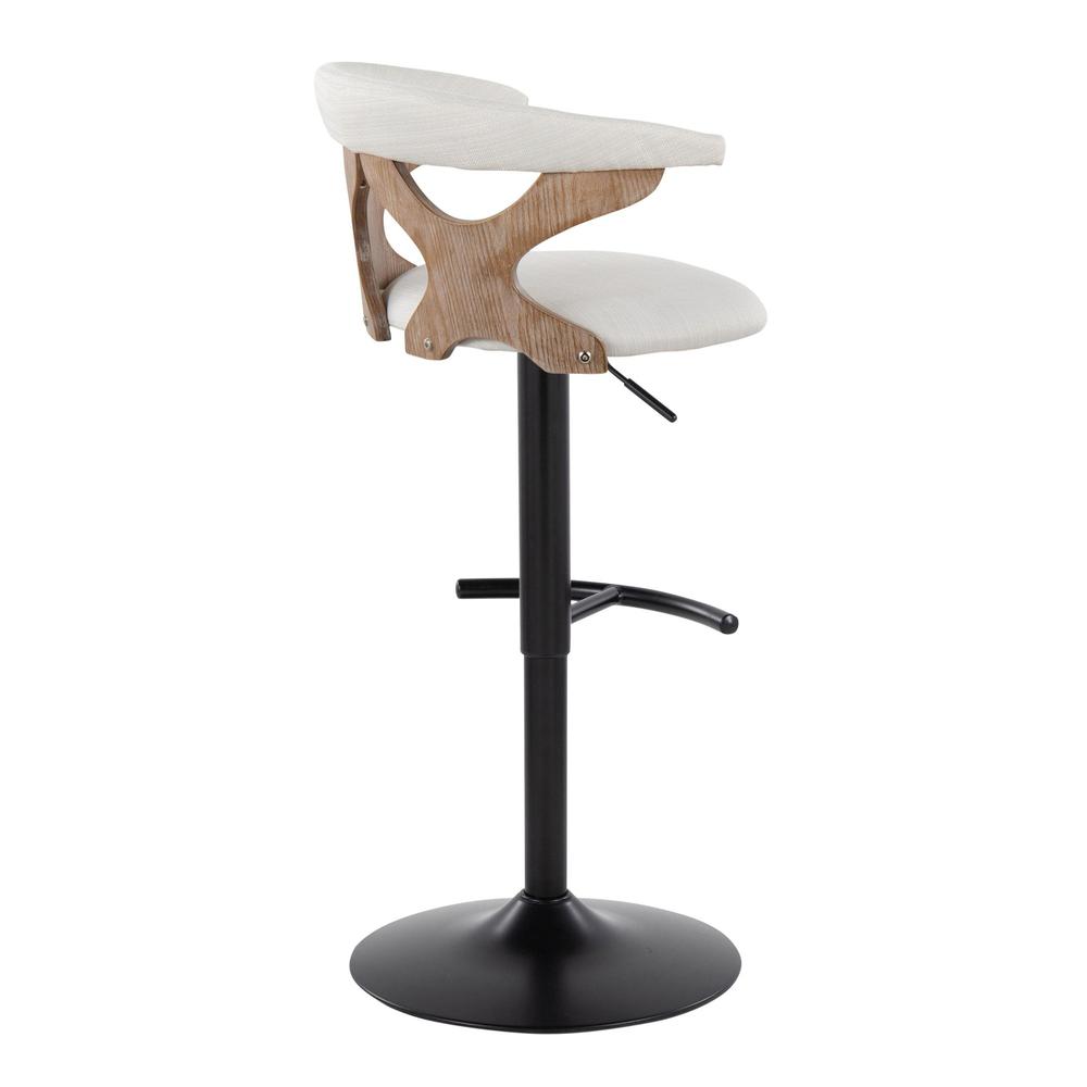 White Gardenia Adjustable Barstool - Set of 2
