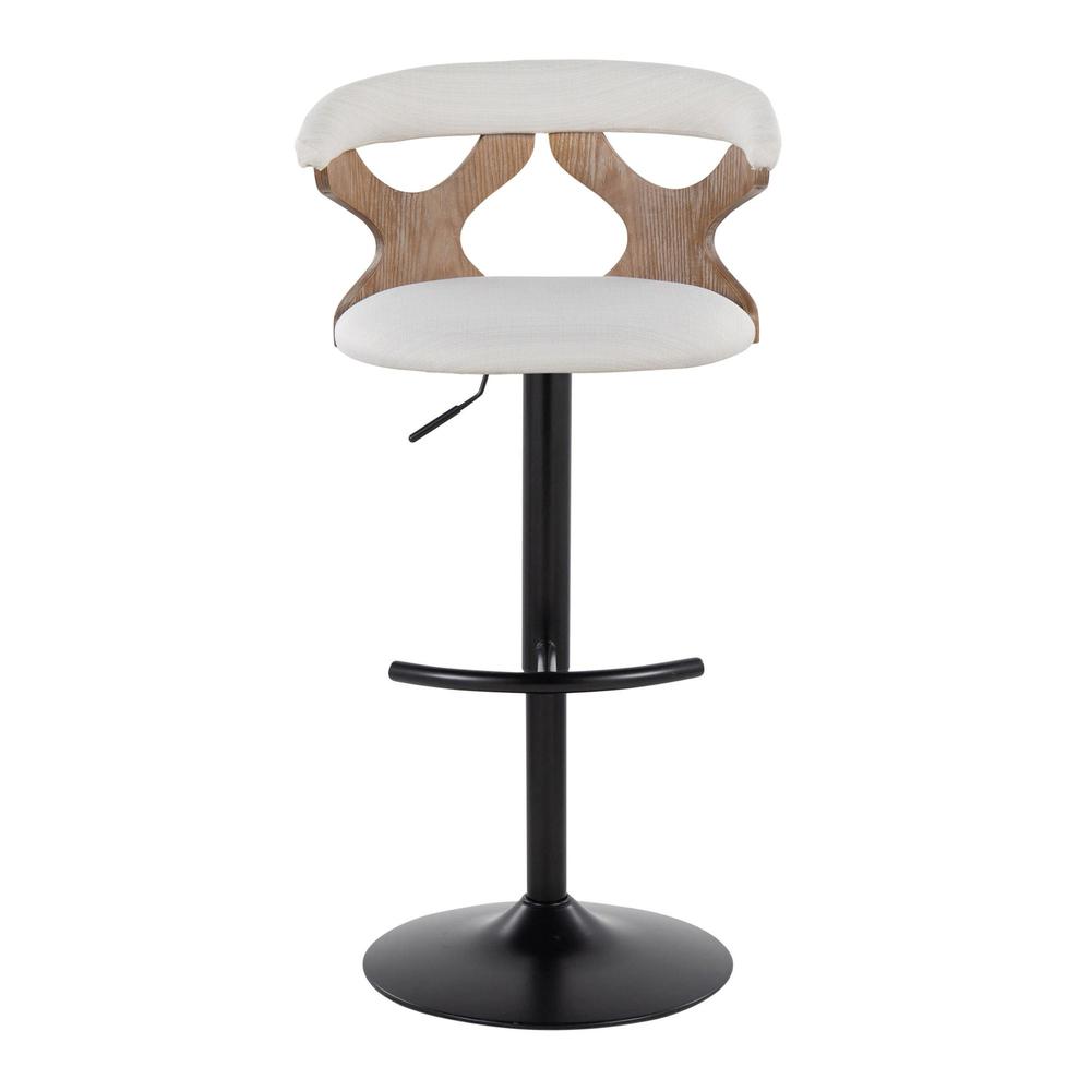 White Gardenia Adjustable Barstool - Set of 2