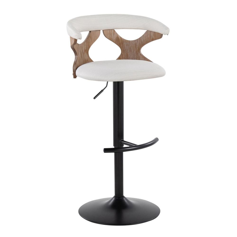 White Gardenia Adjustable Barstool - Set of 2