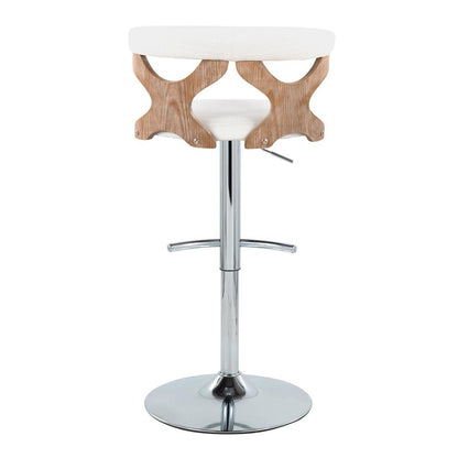 Silver Gardenia Adjustable Barstool - Set of 2