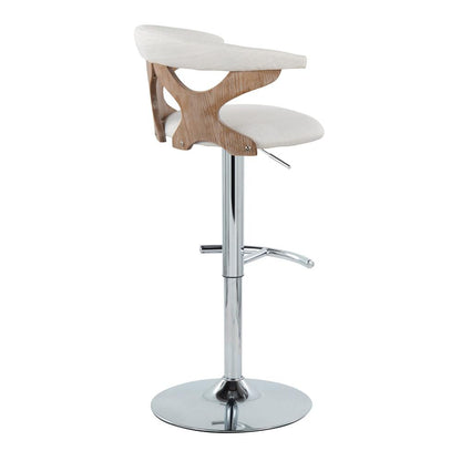 Silver Gardenia Adjustable Barstool - Set of 2