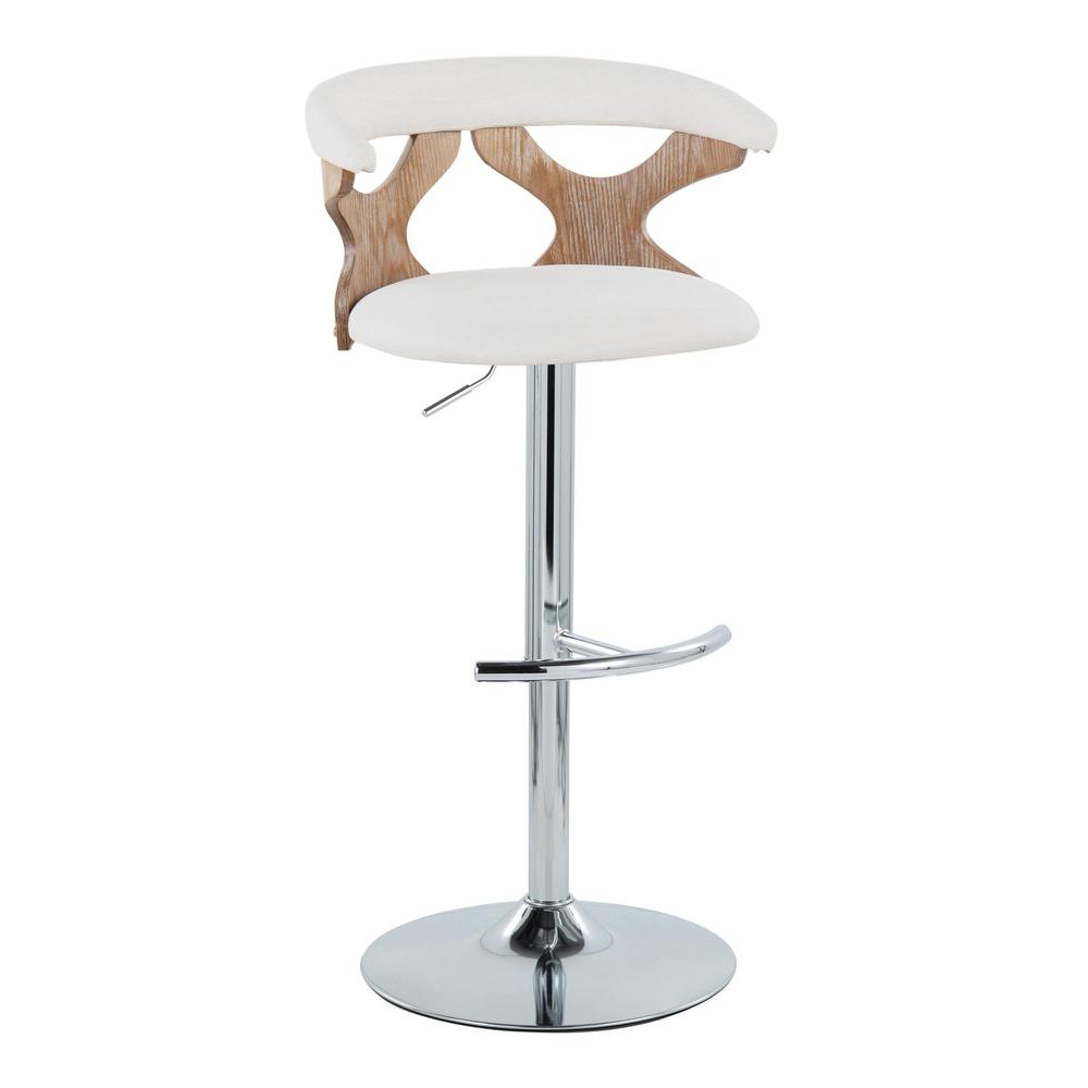 Silver Gardenia Adjustable Barstool - Set of 2