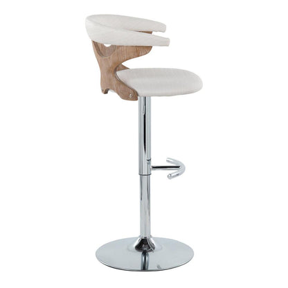 Silver Gardenia Adjustable Barstool - Set of 2