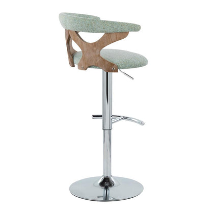 Silver Gardenia Adjustable Barstool - Set of 2