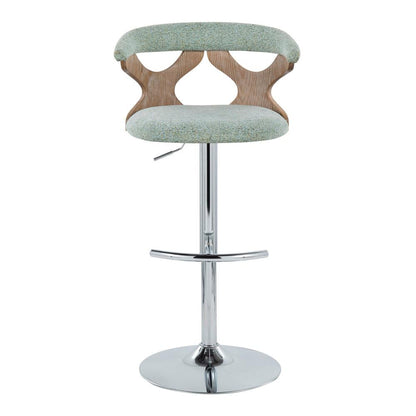 Silver Gardenia Adjustable Barstool - Set of 2