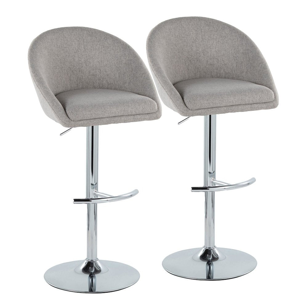 Matisse Highback Adjustable Barstool - Set of 2