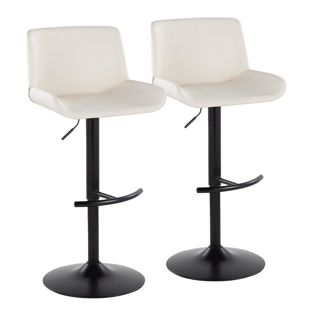 Santi Upholstered Adjustable Barstool - Set of 2