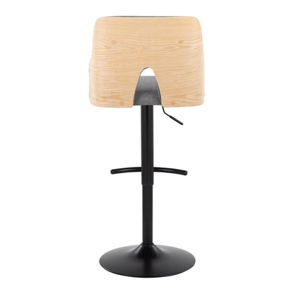 Grey Stella Adjustable Barstool - Set of 2
