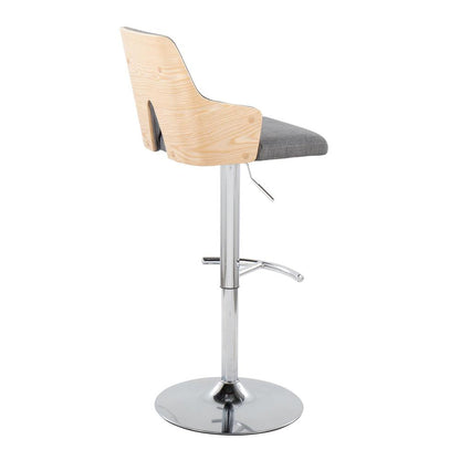 Grey Stella Adjustable Barstool - Set of 2