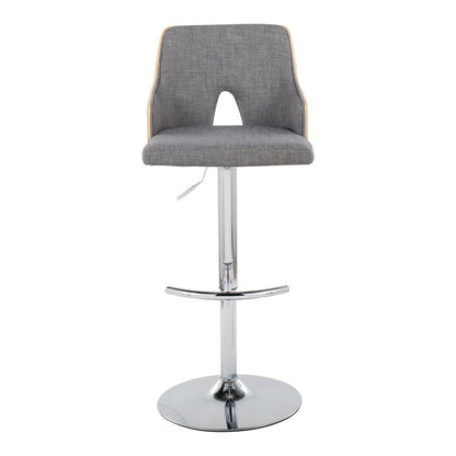 Grey Stella Adjustable Barstool - Set of 2