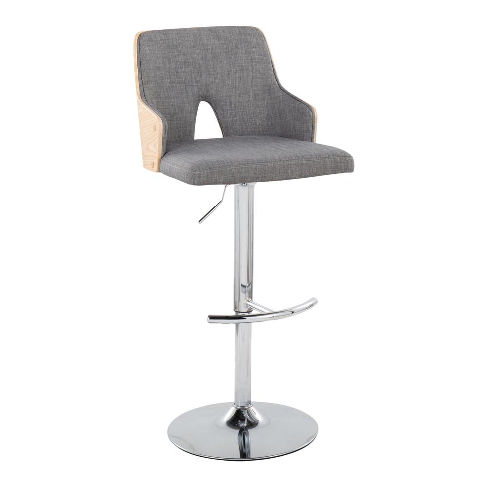 Grey Stella Adjustable Barstool - Set of 2