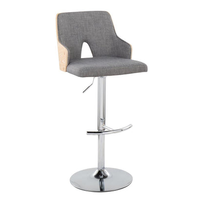 Grey Stella Adjustable Barstool - Set of 2